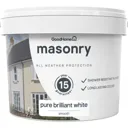 GoodHome Classic Pure brilliant white Smooth Matt Masonry paint, 10L