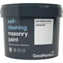 GoodHome Self-cleaning Pure brilliant white Smooth Matt Masonry paint, 10L