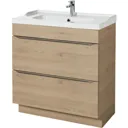 GoodHome Imandra Oak effect Vanity & basin Cabinet (W)800mm (H)820mm