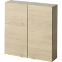 GoodHome Imandra Oak effect Double door Wall Cabinet (W)600mm (H)600mm