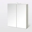 Cooke & Lewis Indra White Mirrored Bathroom Cabinet (W)600mm (H)670mm