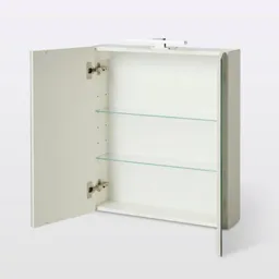 Cooke & Lewis Indra White Mirrored Bathroom Cabinet (W)600mm (H)670mm