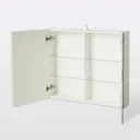 Cooke & Lewis Indra White Mirrored Bathroom Cabinet (W)800mm (H)670mm