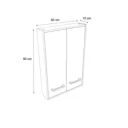 GoodHome Ladoga White Double door Wall Cabinet (W)600mm (H)900mm