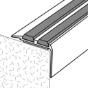 GoodHome Aluminium Step protector, (L)900mm (W)40mm