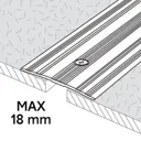 GoodHome DECOR 15 Silver effect Cover strip (L)180cm