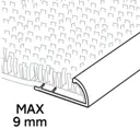 GoodHome DECOR 10 Gloss Silver effect Carpet edging strip (L)93cm
