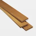 GoodHome Krabi Natural Teak Solid wood Flooring, 1.29m² Set