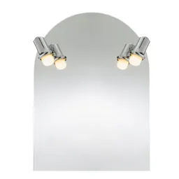 Cooke & Lewis Beauport Arch Illuminated Frameless Bathroom mirror (H)650mm (W)500mm