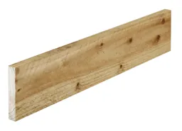 Metsä WoodTreated Rough sawn Whitewood spruce Timber (L)1.8m (W)150mm (T)22mm
