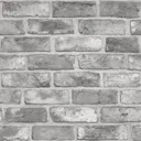 GoodHome Pernay Grey Brick Glitter effect Textured Wallpaper