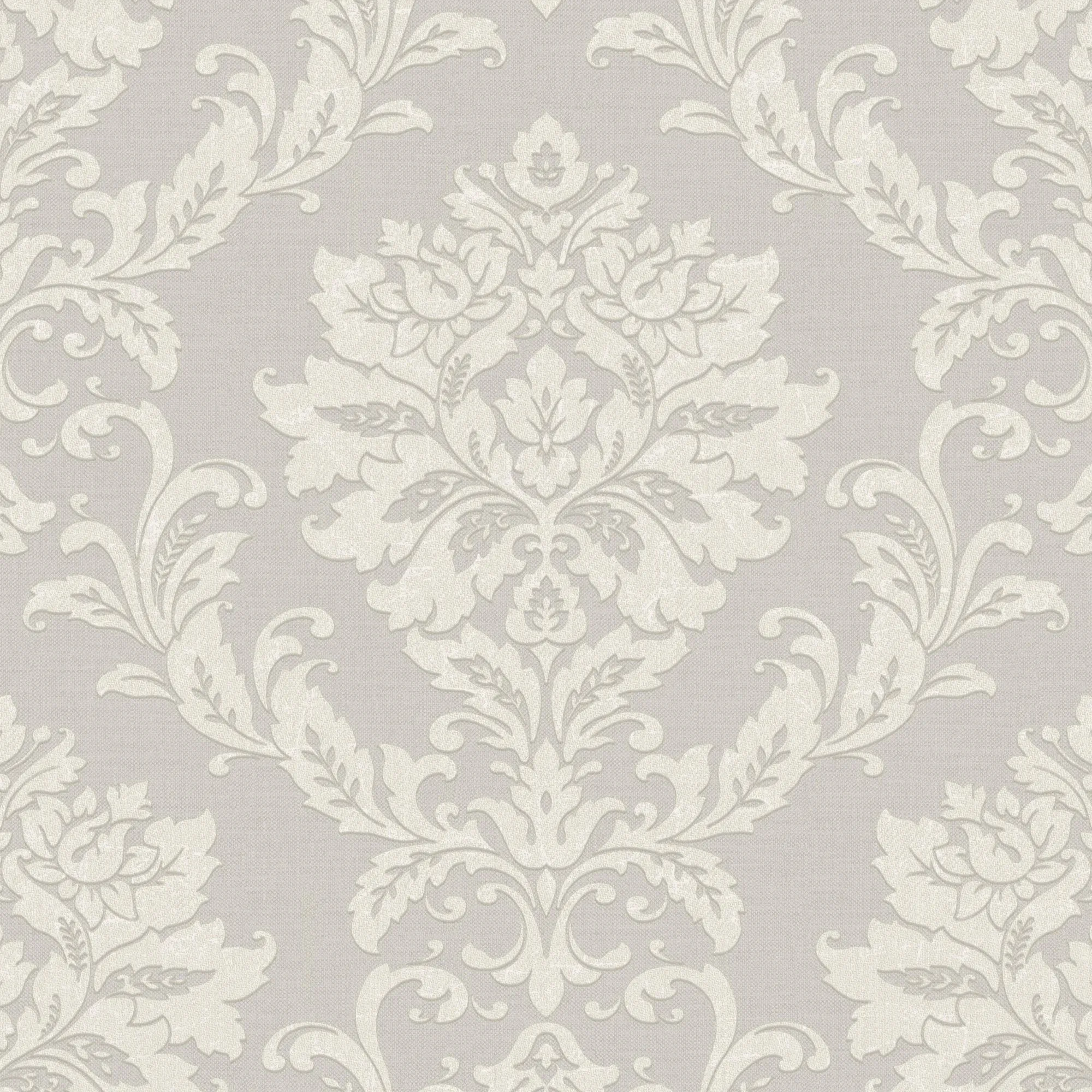 GoodHome Mire Beige Damask Woven effect Textured Wallpaper