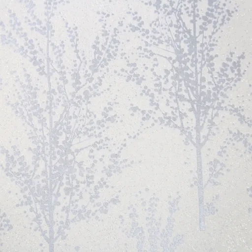 GoodHome Jatoba White Tree Silver glitter effect Textured Wallpaper