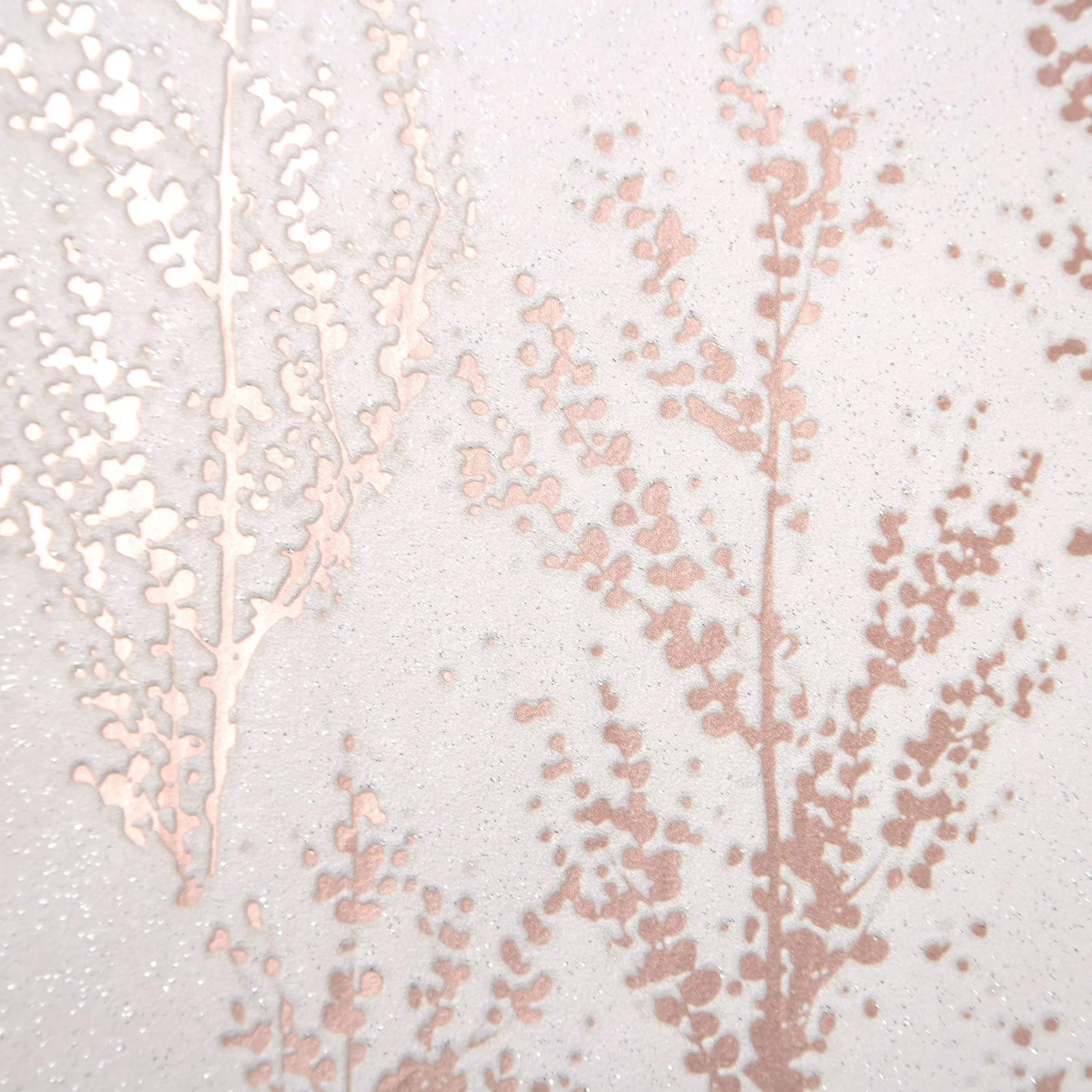 GoodHome Jatoba Beige Tree Rose gold glitter effect Textured Wallpaper