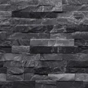 GoodHome Jori Black Brick Brick effect Textured Wallpaper
