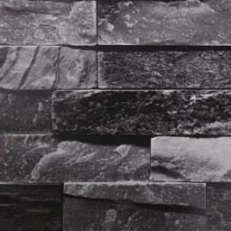 GoodHome Jori Black Brick Brick effect Textured Wallpaper