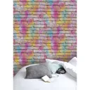 GoodHome Lokta Multicolour Brick effect Textured Wallpaper
