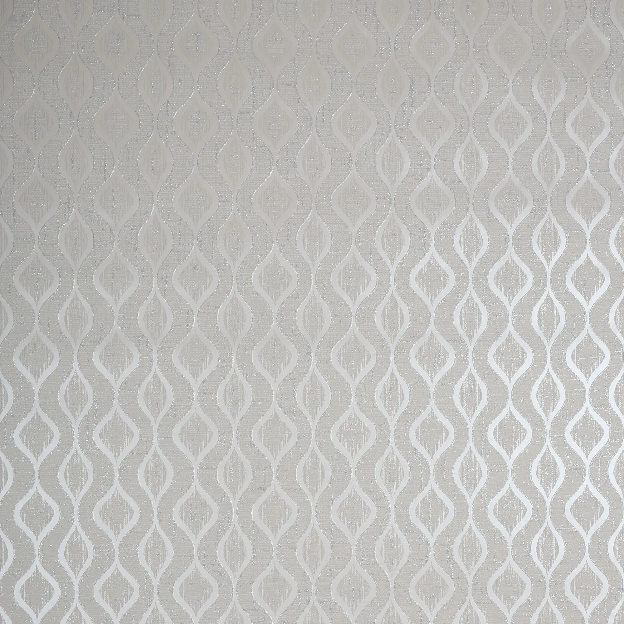 GoodHome Nitida Beige Art deco Glitter effect Textured Wallpaper