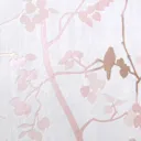 GoodHome Bromus Pink Floral Metallic effect Textured Wallpaper