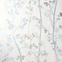 GoodHome Bromus Blue Floral Metallic effect Textured Wallpaper