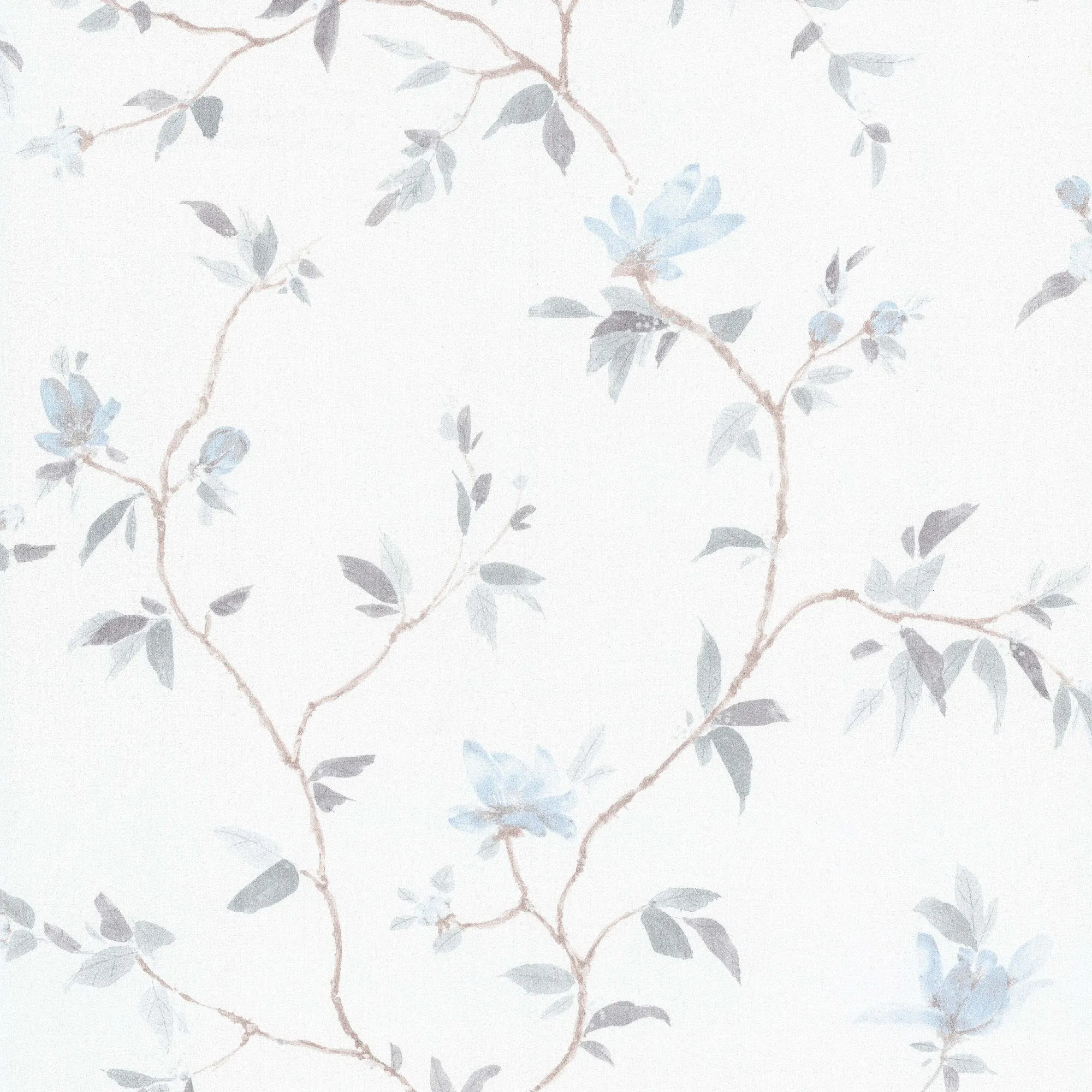 GoodHome Mugga Blue Floral Glitter effect Textured Wallpaper