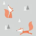 Peyote Multicolour Cartoon foxes Smooth Wallpaper
