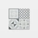 GoodHome Poprock Black & white Mosaic Mosaic effect Self adhesive Vinyl tile, Pack of 14