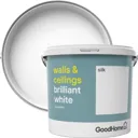 GoodHome Brilliant white Vinyl silk Emulsion paint, 5L