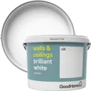GoodHome Brilliant white Vinyl silk Emulsion paint, 10L