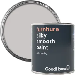 GoodHome White plains Satin Furniture paint, 125ml