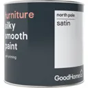 GoodHome North pole (Brilliant white) Satin Furniture paint, 500ml