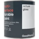 GoodHome Durable North pole (Brilliant white) Gloss Multi-surface paint, 750ml