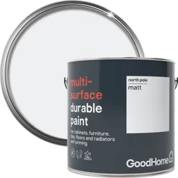 GoodHome Durable North pole (Brilliant white) Matt Multi-surface paint, 2L