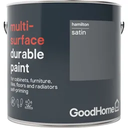 GoodHome Durable Hamilton Satin Multi-surface paint, 2L