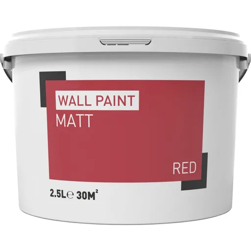 Red Matt Emulsion paint, 2.5L