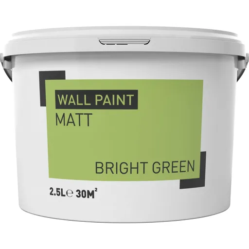 Bright green Matt Emulsion paint, 2.5L