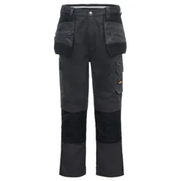 Site Jackal Black & grey Men's Trousers, W38" L32"