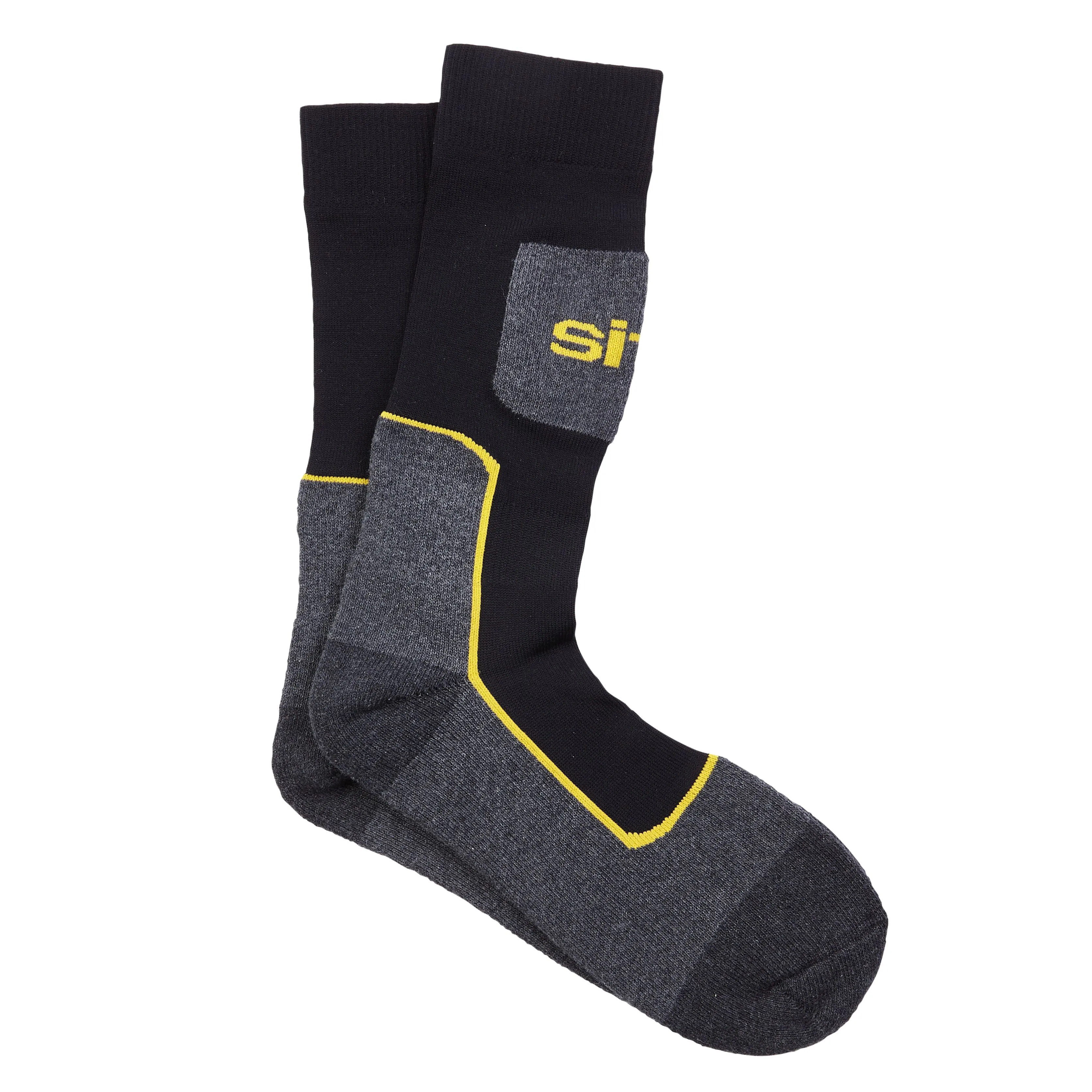 Site Black & grey Socks Size 7-11, 3 Pairs