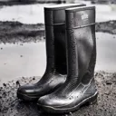 Site Trench Black Safety wellington boots, Size 9