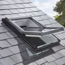 Site Premium Anthracite Aluminium alloy Centre pivot Roof window, (H)1180mm (W)1140mm
