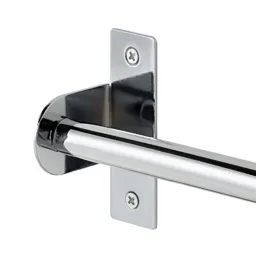 GoodHome Datil Chrome-plated Silver Wall organiser utensil holder, (H)250mm (W)1204mm