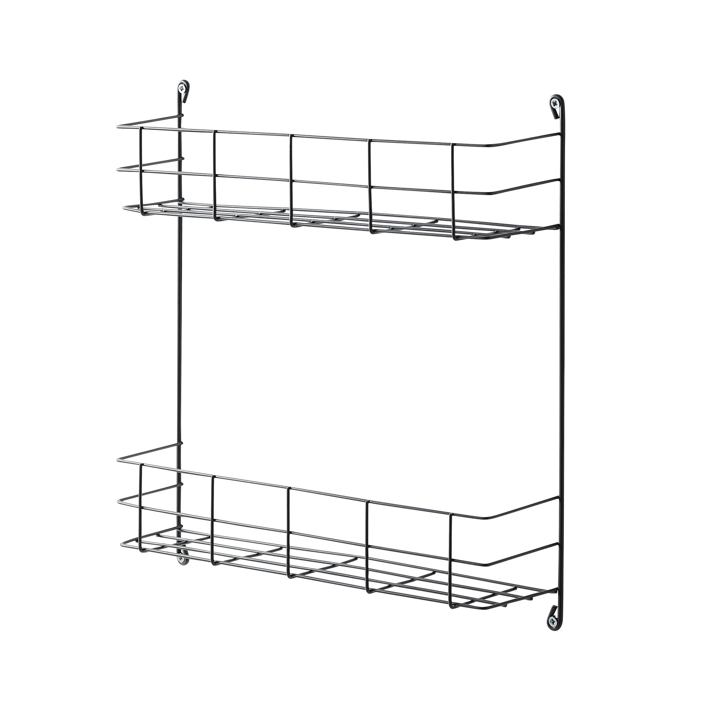 GoodHome Datil 2 tier Anthracite Non-magnetic Steel Shelving