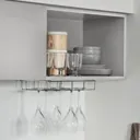 GoodHome Datil Silver effect Wine glass holder
