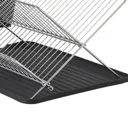 GoodHome Datil Chrome effect X shape Dish drainer rack, (W)460mm