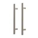 GoodHome Annatto Brushed Nickel effect Steel Bar Cabinet Handle (L)188mm, Pack of 2