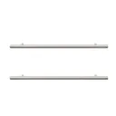 GoodHome Annatto Brushed Silver Nickel effect Steel Bar Cabinet Handle (L)336mm, Pack of 2