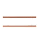 GoodHome Annatto Copper effect Steel Bar Cabinet Handle (L)220mm, Pack of 2