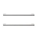 GoodHome Khara Brushed Nickel effect Stainless steel & zinc alloy Bar Cabinet Handle (L)284mm, Pack of 2