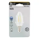 Diall E14 5W 650lm Candle Neutral white LED Dimmable Light bulb