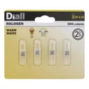Diall GY6.35 25W Capsule Warm white Halogen Dimmable Light bulb, Pack of 4